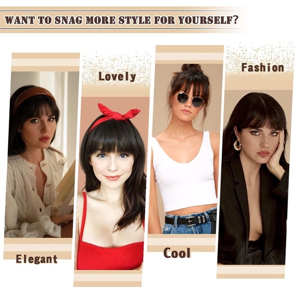 black clip-in faux bangs - Picture 8 of 11